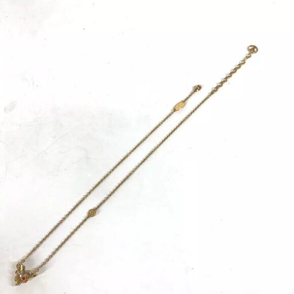 Auth LOUIS VUITTON M68920 Accessories Essential V Planet V logo Chain Necklace - Picture 4 of 11